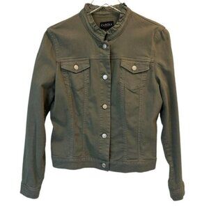 Caroll Paris | Green Denim Jacket Size 8